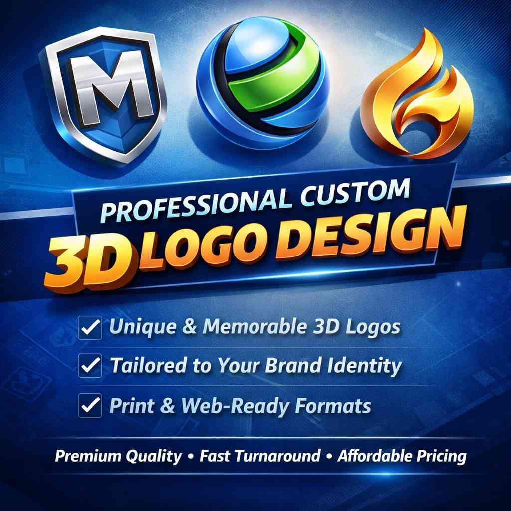Professional Custom 3D Logo Design